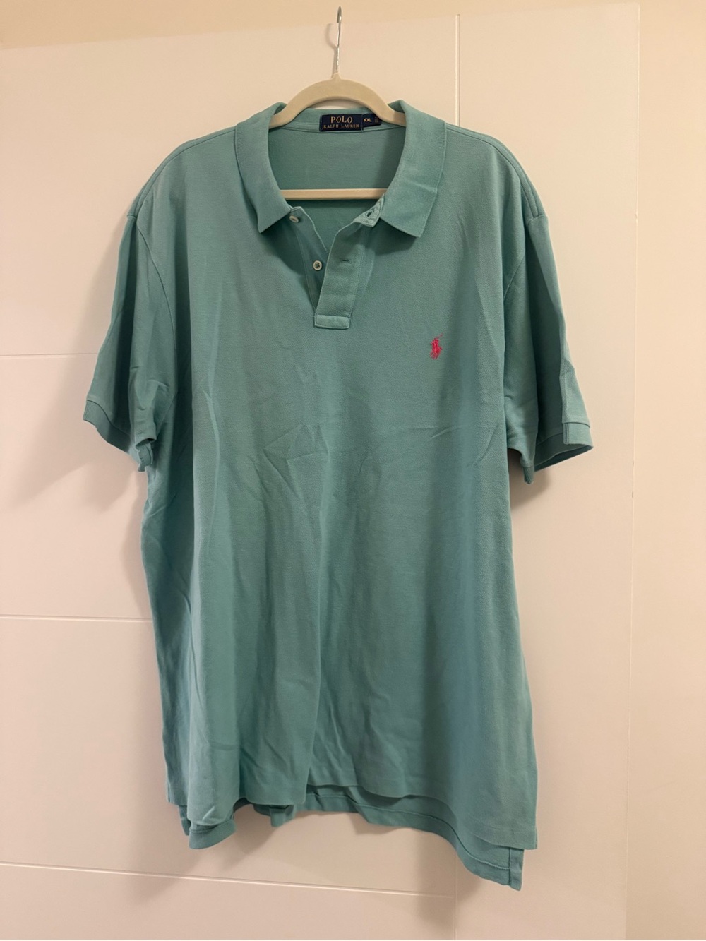 Polo by Ralph Lauren Light Aqua Short-Sleeve Polo with Pink Pony
